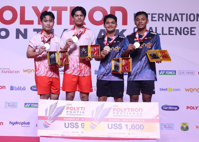 Wahyu/Pulung Juara Polytron Pontianak International Challenge 2026 di Turnamen Perdana