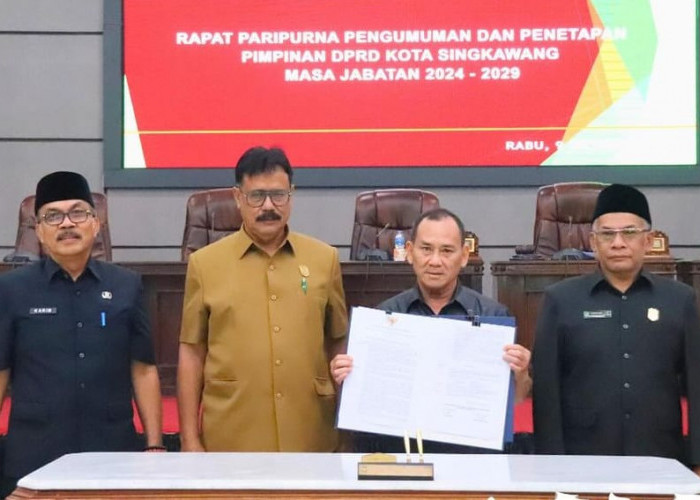 Pengumuman dan Penetapan Pimpinan DPRD Kota Singkawang Masa Jabatan 2024-2029