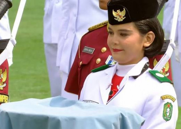 Putri Kalbar Celine Olivia Dipercaya Bawa Baki Merah Putih di Istana pada HUT ke-81 RI