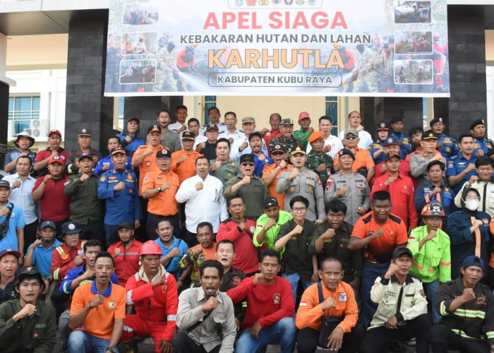 Gelar Apel Siaga Karhutla, Pemkab Kubu Raya Naikkan Status jadi Tanggap Darurat