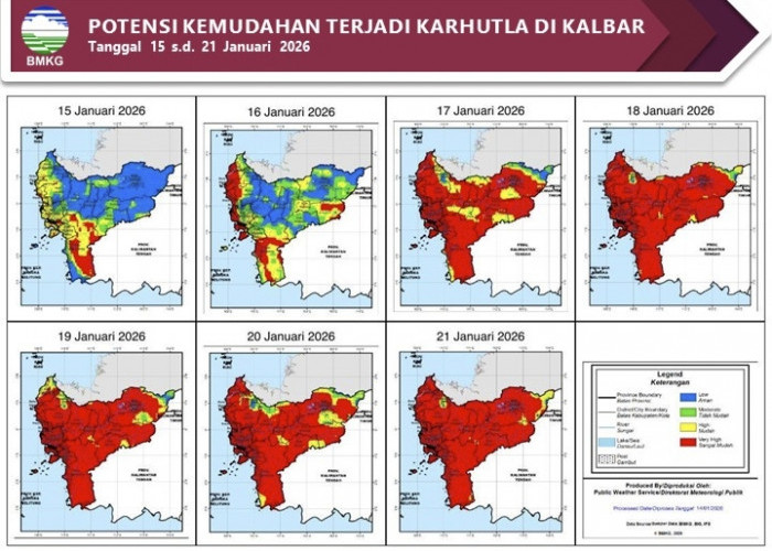 BMKG Kalbar Rilis Peringatan Potensi Karhutla 15–21 Januari 2026