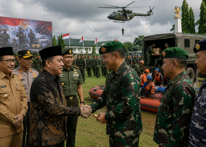 Gubernur Ria Norsan Apresiasi Peran TNI Hadapi Situasi Bencana di Kalbar