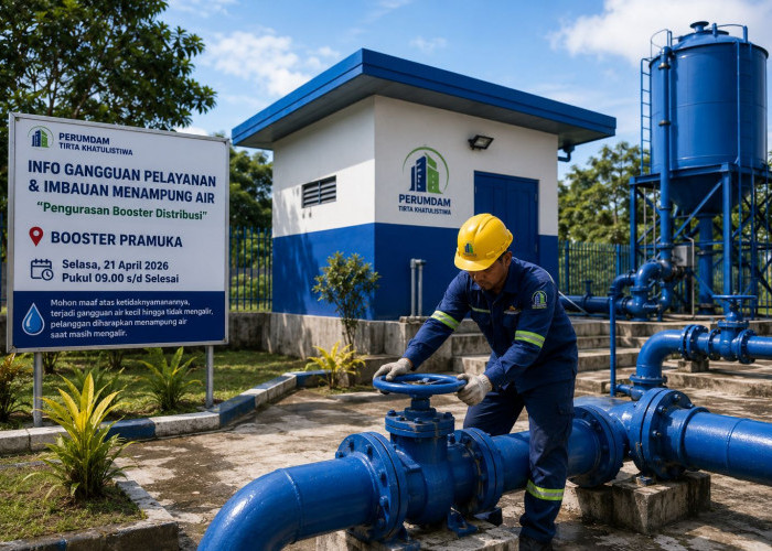 Perumdam Tirta Khatulistiwa Lakukan Pengurasan Booster Pramuka, Pelanggan Diminta Menampung Air