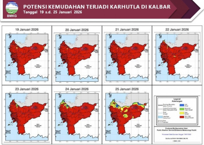 BMKG Kalbar Rilis Peringatan Potensi Karhutla 19–25 Januari 2026