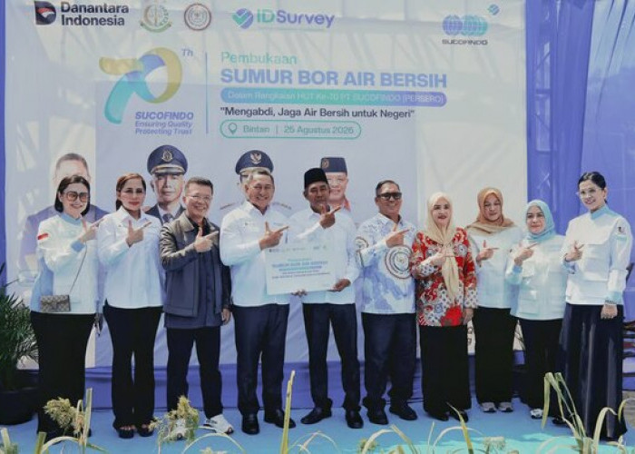 Sambut HUT ke-70, SUCOFINDO dan ABPEDNAS Resmikan Sumur Air Bersih di Kepulauan Riau