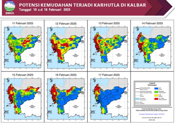 BMKG Rilis Potensi Karhutla di Kalimantan Barat Seminggu ke Depan, 11 - 17 Februari 2025