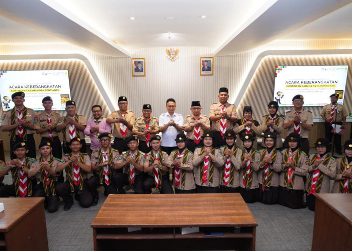 Kontingen Pramuka Pontianak Berangkat ke Sintang, Ini Pesan Wako Edi Kamtono