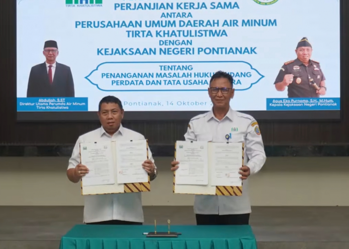 Teken PKS Penanganan Hukum, PDAM Pontianak Dorong Tata Kelola yang Baik