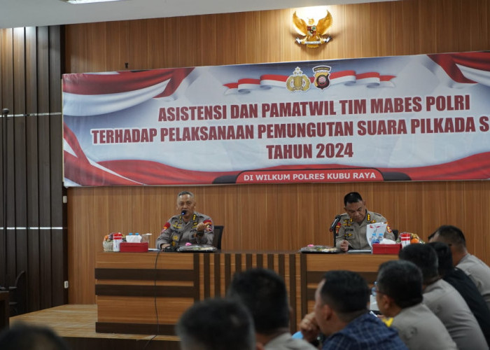 Tim Asistensi Mabes Polri Tinjau Persiapan Pengamanan Pilkada di Kubu Raya, Tekankan Netralitas