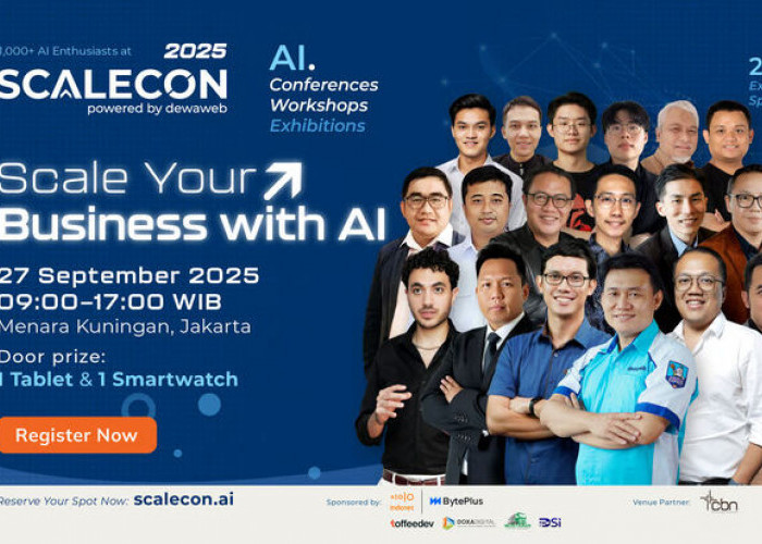 Bisnis Tanpa AI Akan Tertinggal. Dewaweb Hadirkan SCALECON Untuk Solusi Nyata Transformasi Bisnis di Era AI.