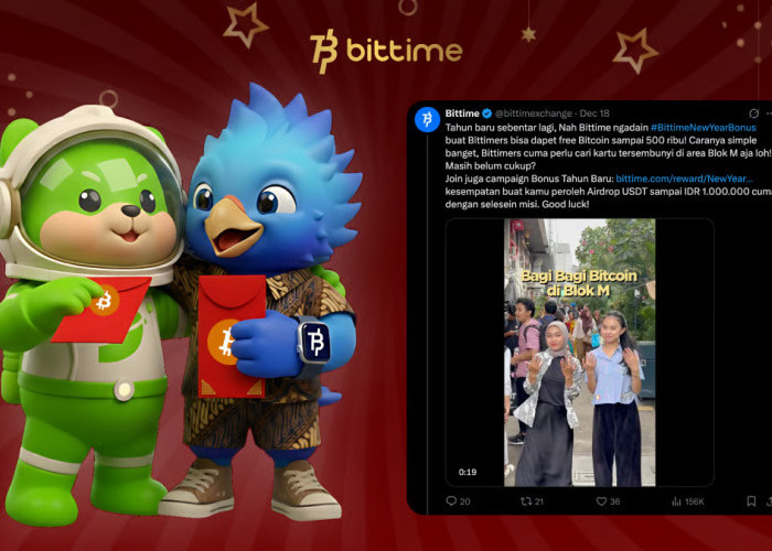 Bittime #NewYearBonus Berhasil Gaet Antusiasme Hingga 155 Ribu Impressions Dalam 24 Jam Terakhir