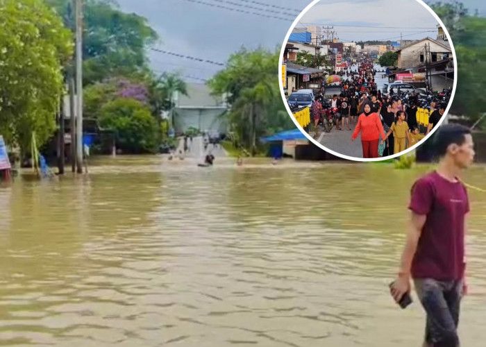 Banjir Terbesar dalam 20 Tahun Melanda Ngabang, Akses Jembatan Baru Landak Putus