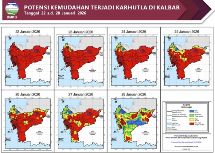 BMKG Kalbar Rilis Peringatan Potensi Karhutla 22–28 Januari 2026