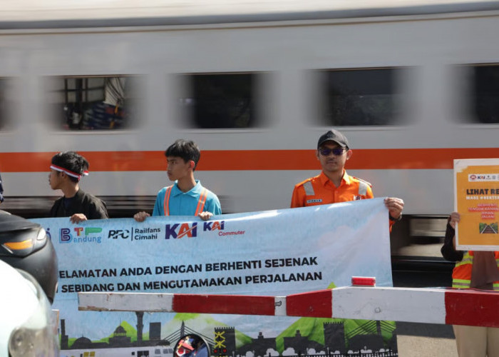 Daop 2 Bandung Himbau Keselamatan: Pengguna Jalan Wajib Berhenti Sesaat Sebelum Melintasi Perlintasan Sebidang