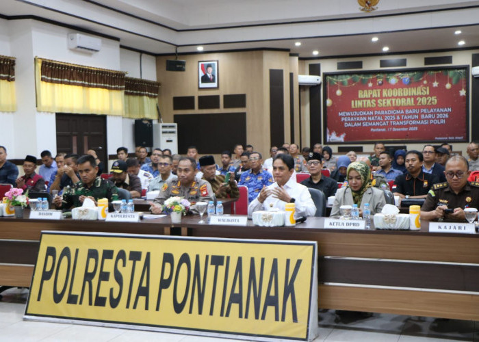 Polresta Pontianak Gelar Rakor Lintas Sektoral Pengamanan Jelang Nataru 2026