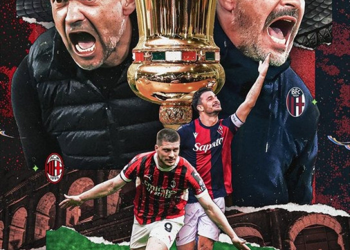 Head to Head AC Milan vs Bologna Jelang Final Coppa Italia 2025, Rossoneri Unggul Tipis