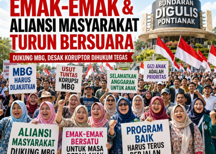 Emak-Emak Pontianak Gelar Aksi Dukung MBG, Desak Koruptor Dihukum Tegas