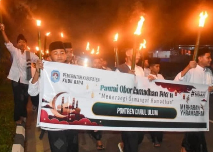 Pawai Obor di Kubu Raya Semarak, Sujiwo Jadikan Agenda Tahunan