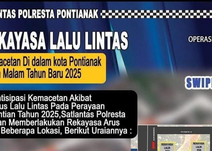 Rekayasa Lalu Lintas di Pontianak pada Malam Tahun Baru 2025 untuk Antisipasi Kemacetan