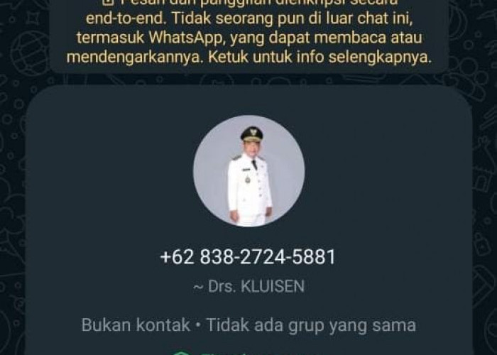 Nama dan Foto Wakil Bupati Melawi Kluisen, Dicatut Orang Tak Dikenal di Aplikasi WhatsApp 