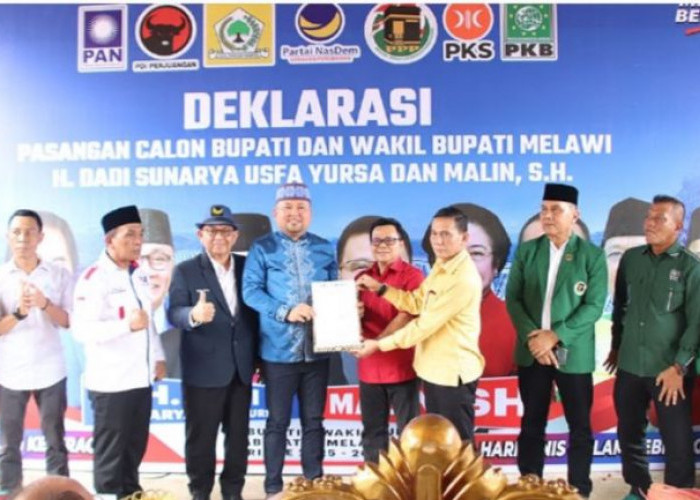 Didukung Oleh 8 Partai, Pasangan Dadi-Malin Deklarasi Maju Pilkada Melawi