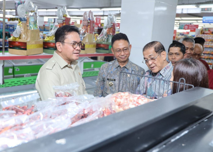 Mendag RI Budi Santoso Tinjau Pasar Flamboyan, Pastikan Harga Pangan Pontianak Stabil