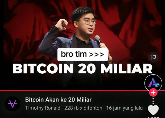 Timothy Ronald Memprediksi Bitcoin Akan Ke 20 Miliar