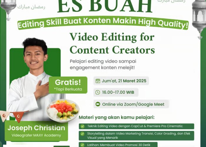 MAXY Academy Dorong Kreator Konten Kuasai Editing Video Lewat Workshop Interaktif Gratis