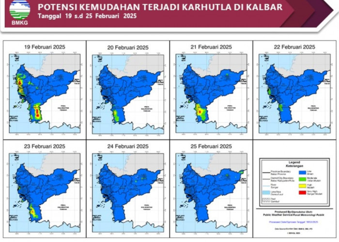 BMKG Rilis Potensi Karhutla di Kalimantan Barat Seminggu ke Depan, 19 - 25 Februari 2025