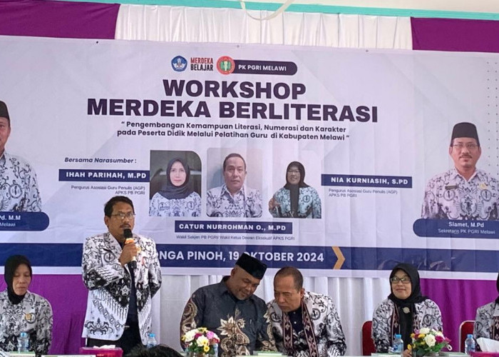 Tingkatkan Kemampuan Literasi Para Pendidik, PK PGRI Melawi Gelar Workshop Merdeka Berliterasi