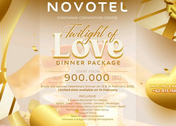 Twilight of Love: Makan Malam Romantis Valentine di Novotel Pontianak Convention Centre