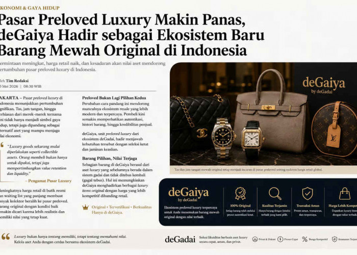 Pasar Preloved Luxury Makin Panas, deGaiya Hadir sebagai Ekosistem Baru Barang Mewah Original di Indonesia