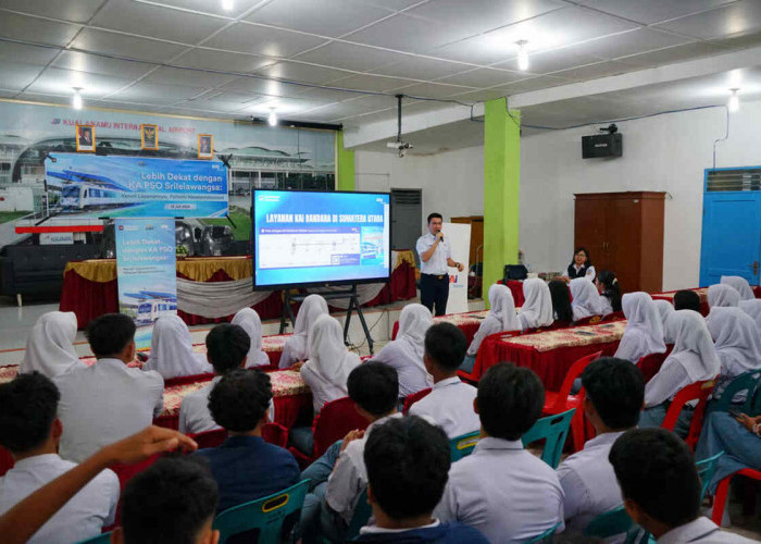 KAI Bandara Edukasi 150 Pelajar SMAN 1 Lubuk Pakam, Perkenalkan Layanan Baru