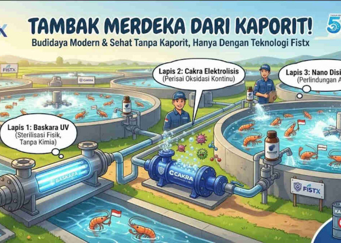 TAMBAK MERDEKA DARI KAPORIT DAN BAHAN KIMIA BERBAHAYA: FisTx Disinfection System Hadirkan Standar Baru Budiday