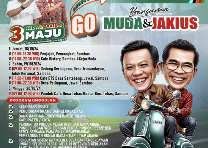 Muda-Jakius Menyapa Warga Sambas, Berikut Jadwal Lengkapnya!