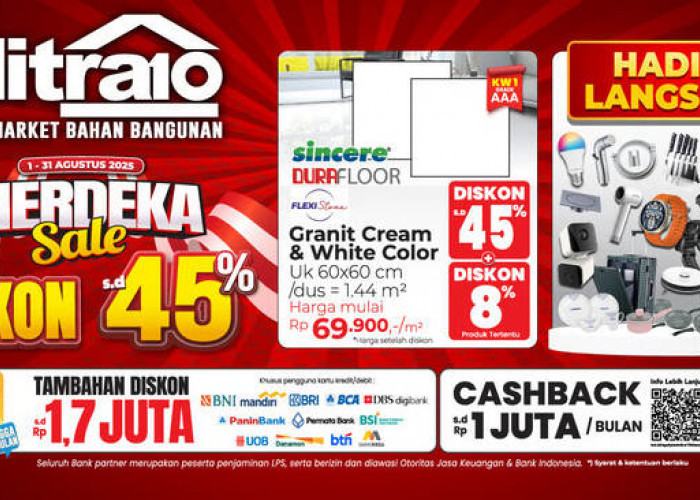 Belanja Merdeka di Mitra10! Diskon Hingga 45% dan Hadiah Langsung Tanpa Diundi