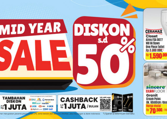 Mitra10 Luncurkan Mid Year Sale, Bahan Bangunan & Perlengkapan Rumah Super Hemat!