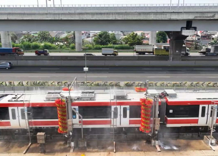 Air Bekas Mencuci Kereta Tidak Langsung Dibuang, Begini Cara LRT Jabodebek Mengolahnya