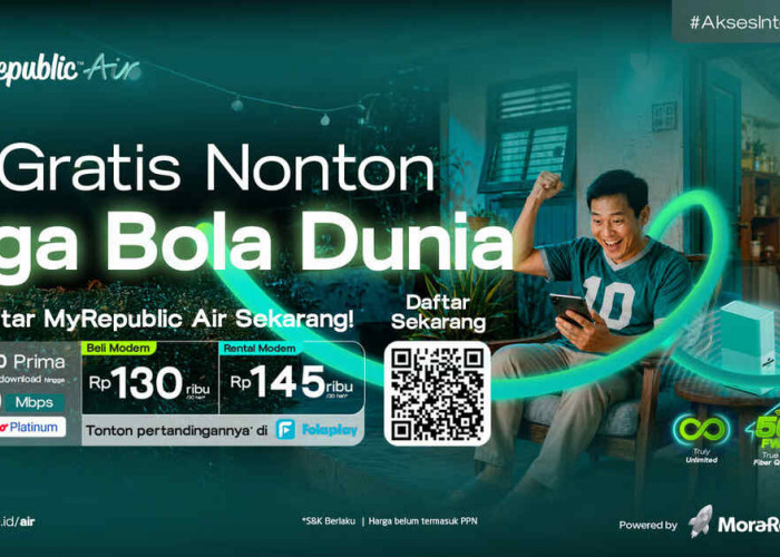 MyRepublic Air Hadirkan Akses Gratis Nonton Piala Dunia 2026 bagi Pelanggan