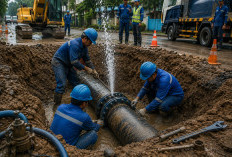 Perumda Tirta Khatulistiwa Tangani Kebocoran Pipa PVC 400 MM di Booster Dharma Putra 