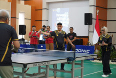 Eksibisi Tenis Meja HUT ke-79 BPK Jadi Wadah Guyub Forkopimda Kalbar di Pontianak