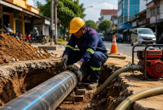 Perumdam Tirta Khatulistiwa Lakukan Perbaikan Pipa Bocor di Simpang Jalan Komodor Yos Sudarso dan Jalan Karet