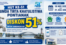 HUT ke-51 Perumda Tirta Khatulistiwa Pontianak, Diskon 51 Persen untuk Sambungan Air