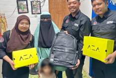 Kirim Sepatu dan Tas Sekolah, AZA DBL dan Disway Grup Bantu Keluarga Mandala di Samarinda
