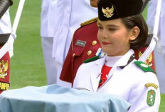 Putri Kalbar Celine Olivia Dipercaya Bawa Baki Merah Putih di Istana pada HUT ke-81 RI
