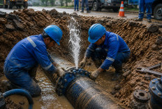 Perumda Tirta Khatulistiwa Perbaiki Pipa Bocor PVC 400 MM di Jalan Budi Utomo