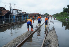 Cuaca Ekstrem dan Banjir Ganggu KA, Jalur Sragi–Pekalongan Normal Kembali