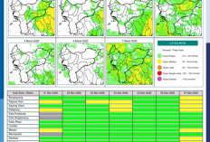 BMKG Kalbar Rilis Potensi Hujan Harian 1–7 Maret 2026